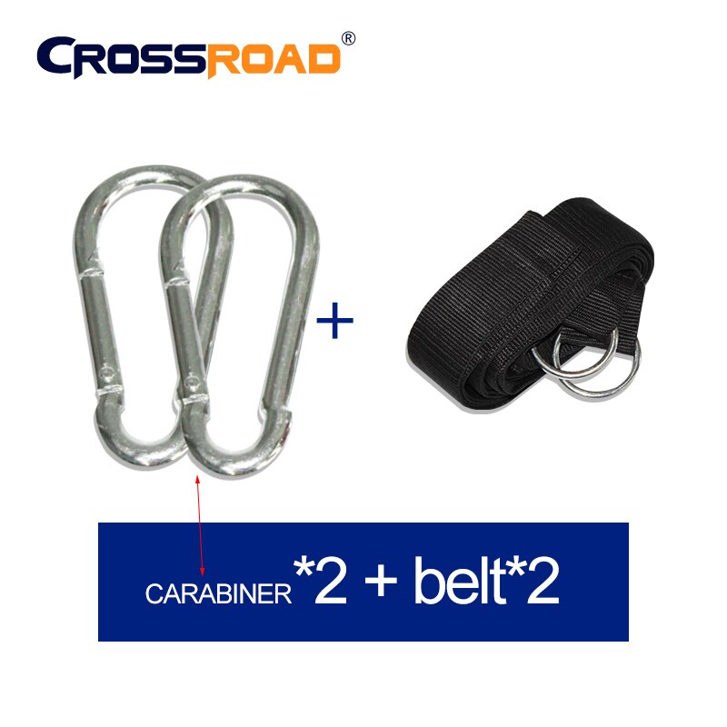 Crossroad Hangmat Band Touw Professionele Riem Met S Haken/Hangen Gesp/2 Karabijnhaak: carabiner set