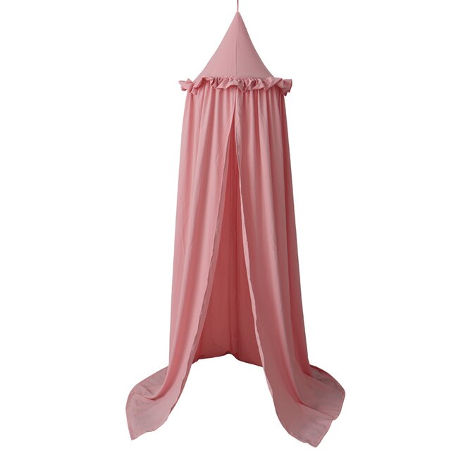 Auvent suspendu pour lit d&#39;enfant,rideau de princesse à suspendre, pour lit à baldaquins, canopée en dôme rond pour bébé, tente de jeux, décoration pour la maison, suspension: Pink