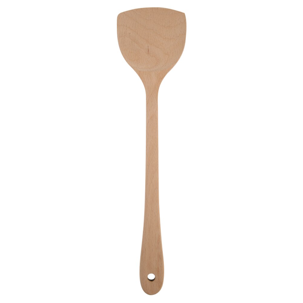 Wooden Kitchen Utensils Cooking Shovel Spatula Spoon Non-stick Turner Cookware Tool: F