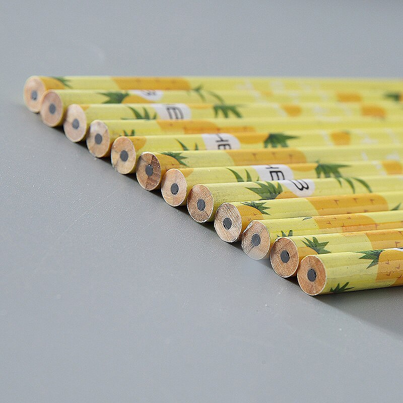 CXZY 12 unids/set HB lápices de carbón de madera dibujo borrador niños borrador para escuela Oficina arte lindo artículos de papelería catoon 1Q805