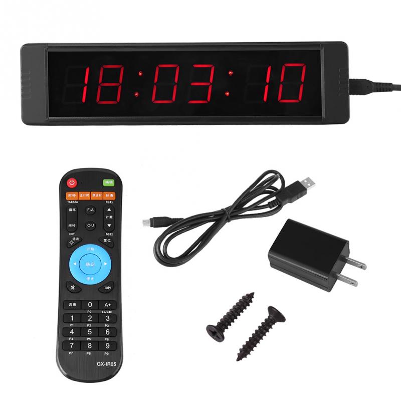 Ac 110 V-240 V Vergadering Timer Led Remote Wandklok Nauwkeurigheid Timer Stopwatch Voor Fitness Training Us Plug