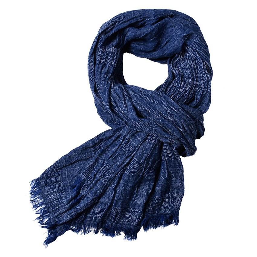 Luksus båndtørklæde herre massivt bomuldstørklæde kvinde & mænd sjal wrap jacquard vævet lange tørklæder med kvaster 175*80 cm: 1