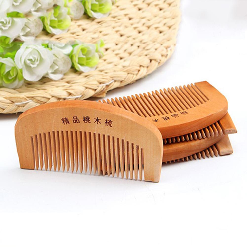 1 Pcs Natuurlijke Walnoot Hout Kam Verdikte Zachte Tand Beaut Baard Tanden Anti-Statische Kam Hoofd Close Houten Haar care Massage Y3W0