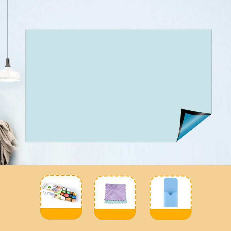 Papel de contacto de pizarra magnética para pared, pared de pizarra autoadhesiva despegable y adhesiva, hoja magnética ligera, azul, rosa, gris: 79*48 pulgadas / Azul cielo