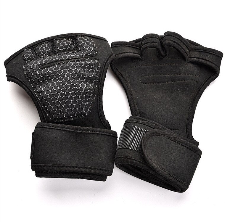 2PCS Weight Lifting Training Gloves Women Men Fitness Sports Body Building Gymnastics Grips Gym Hand Palm Protector Gloves
