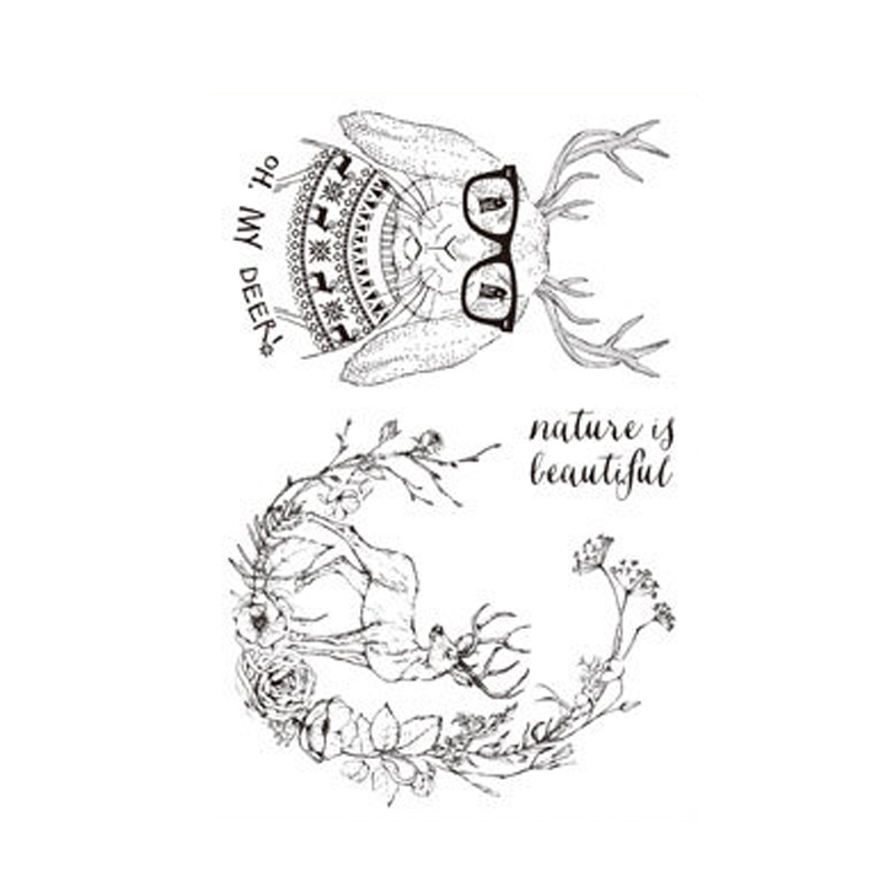 Animals Insect Clear Stamps Whale Deer Rubber Stamps Seal for DIY Scrapbooking Photo Album Decorative Template Crafts Stamps: SE151