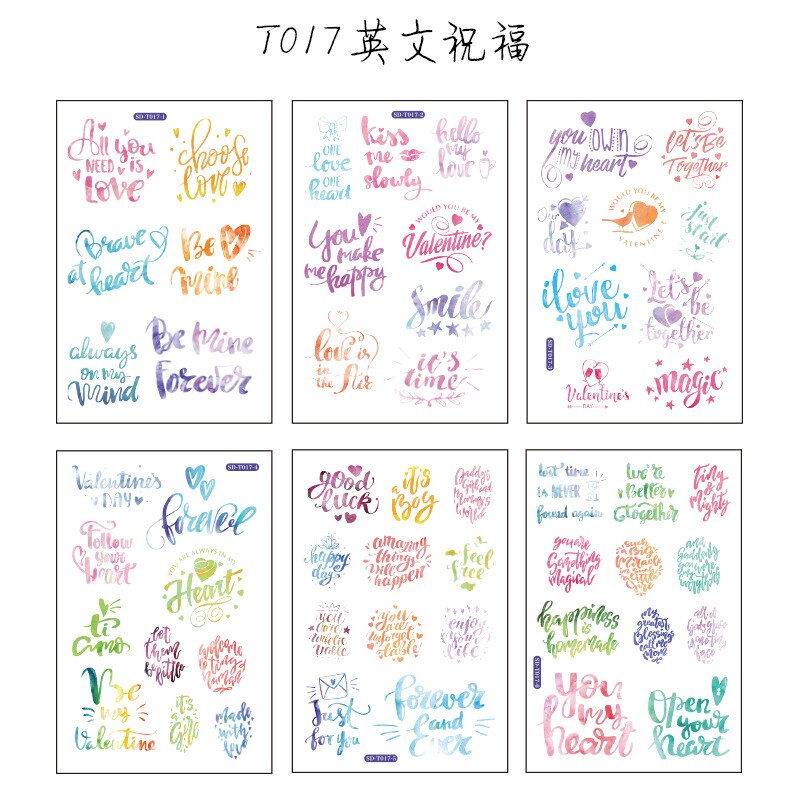 Pegatinas de papel Washi Kawaii para diario, suministros de papelería decorativos para cuaderno, álbum de recortes, 6 hojas