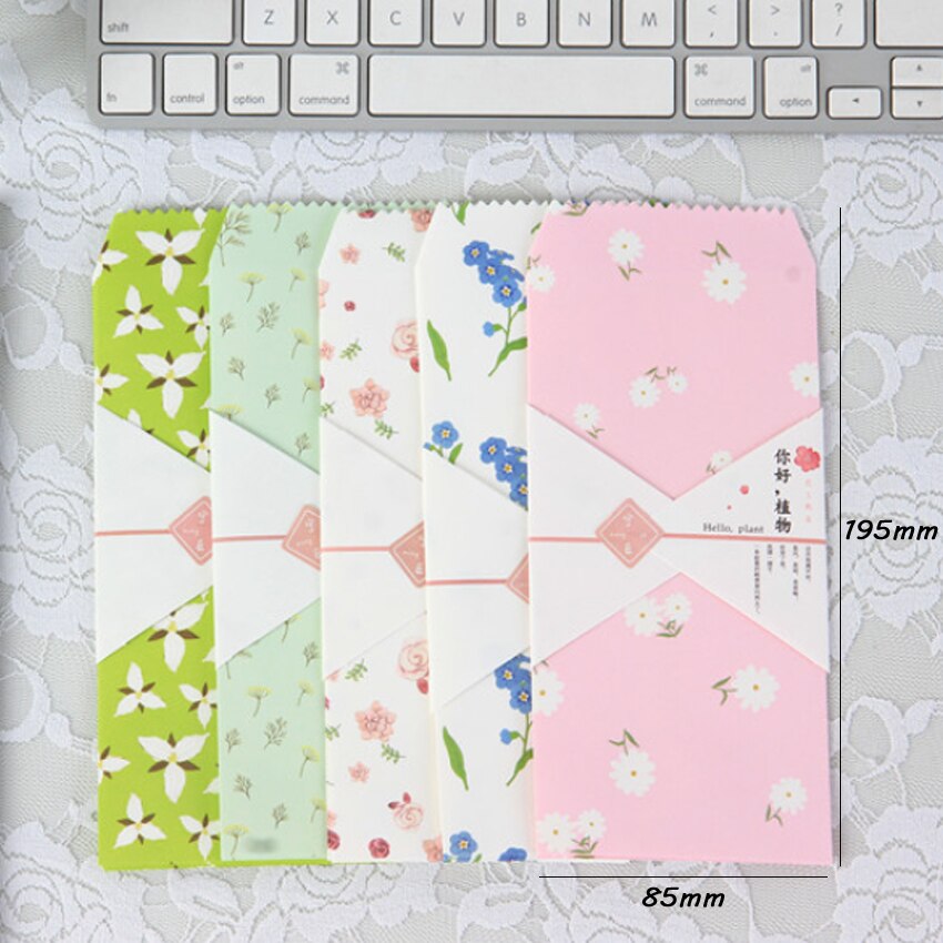 10Pcs/pack Hello plants Envelope Paper Envelope Craft Envelopes for Wedding Letter Post Stationery