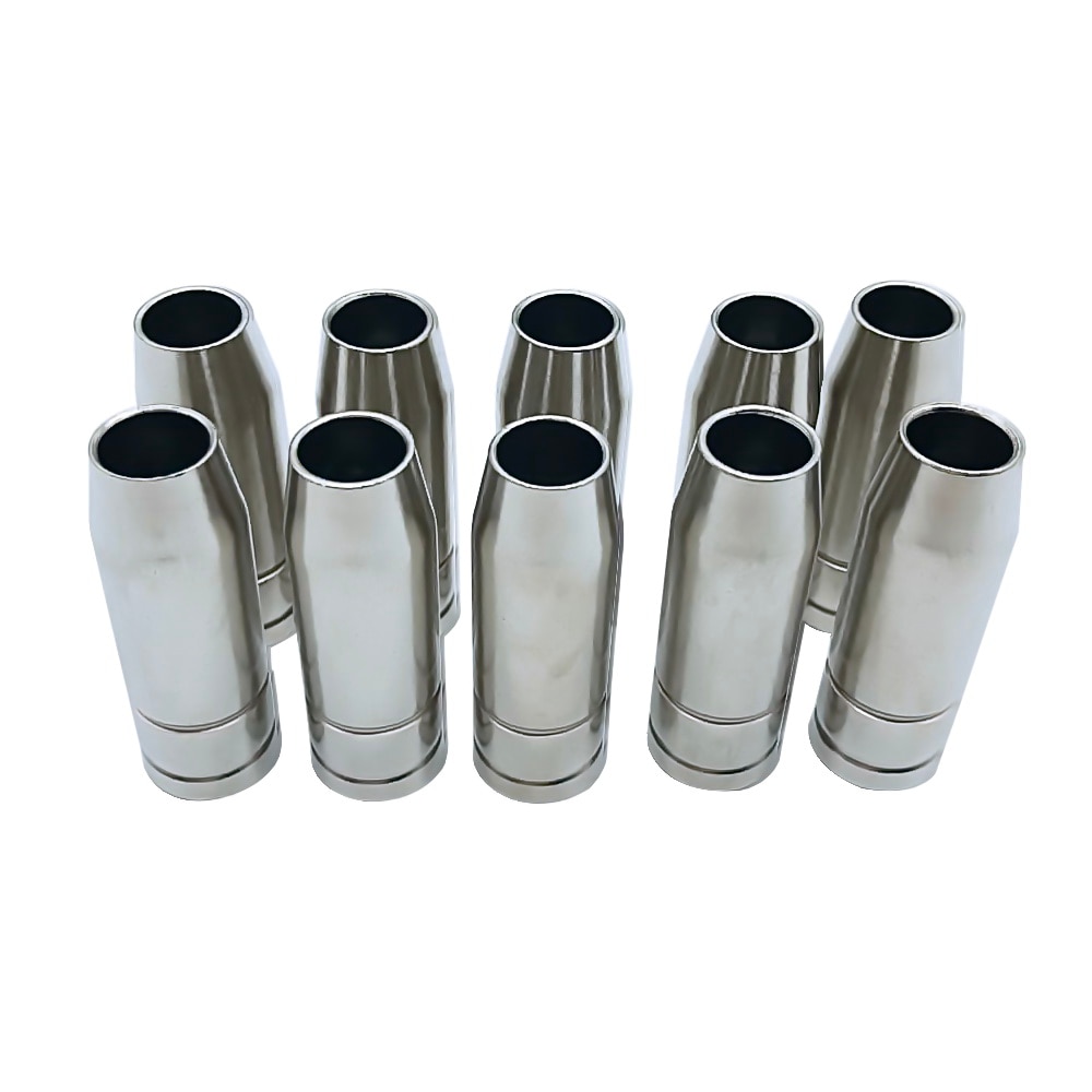 10Pcs/Set 15Ak Gas Nozzle 10Pcs Mig Welding Torch Gas Nozzle Contact Tip For Mig Mag Welding