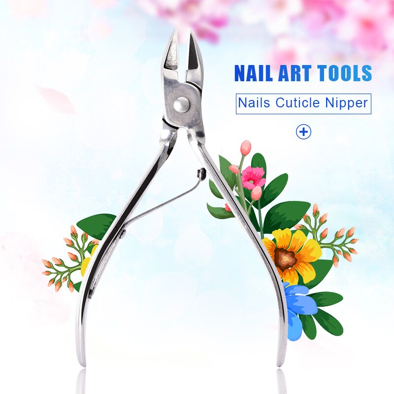 Pinza para la cutícula del dedo del pie, cortador de uñas de acero inoxidable, Tijera para cutículas, manicura, herramientas de Arte de uñas, 1 ud.