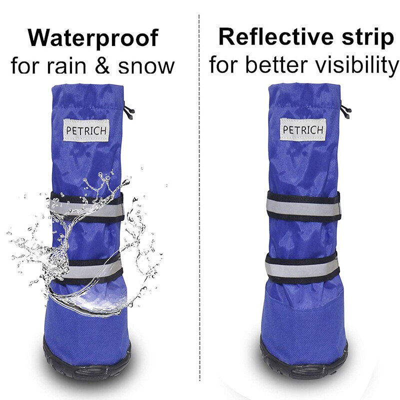 Benepaw Duurzaam Waterdicht Medium Grote Hond Laarzen Winter Comfortabele Verstelbare Reflecterende Antislip Sneeuw Rubberen Zool Schoenen Huisdier