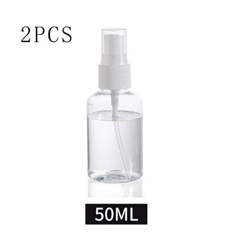 30/50/100ml recargable botellas de viaje de plástico transparente atomizador para botella de Perfume vacía frasco con rociador pequeño tóxicos libre y a salvo: 50ml 2PCS