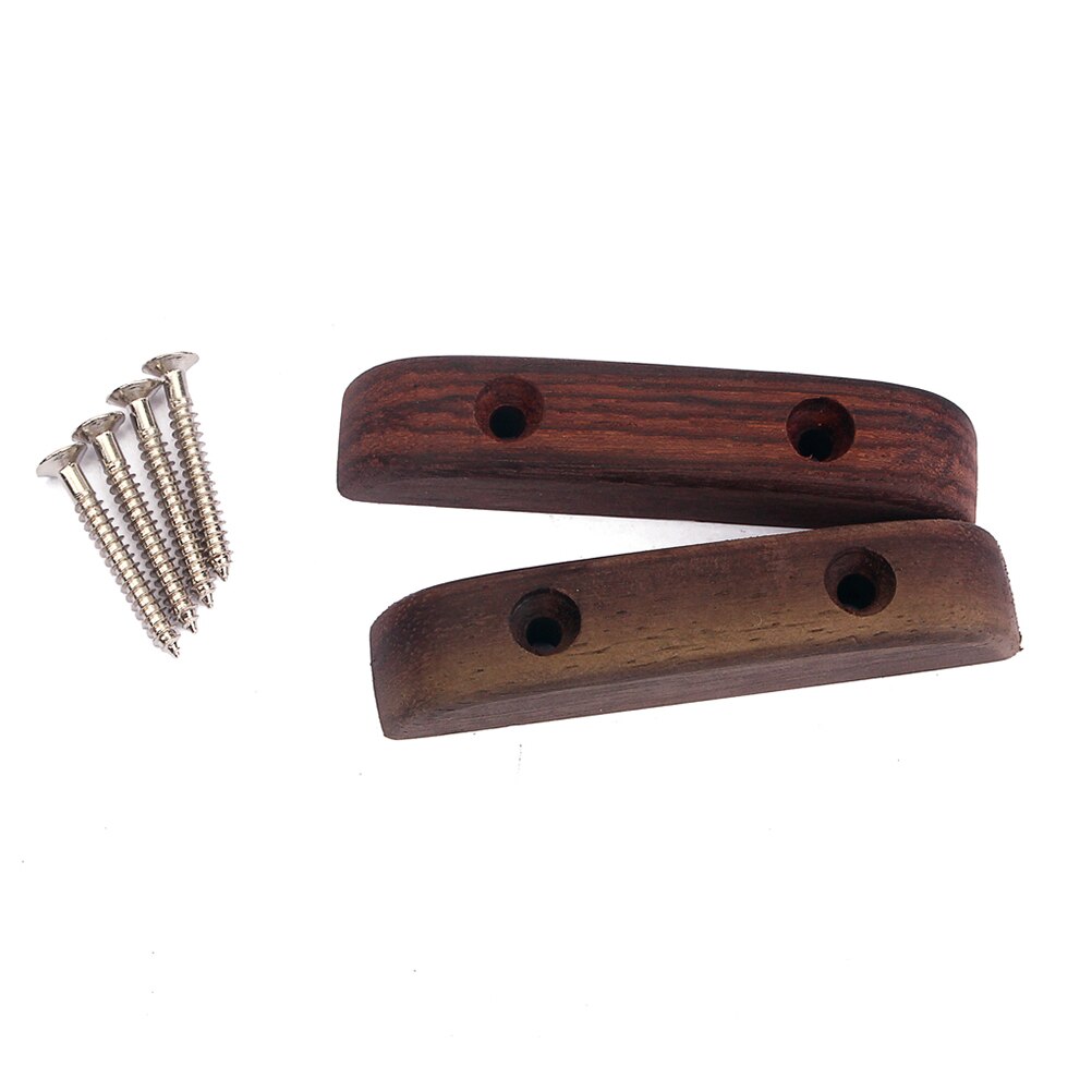 2PCS Rosewood Bass Guitar Thumb Rest Finger Rest Guitar Accessories Thumb Buckle(Coffee)
