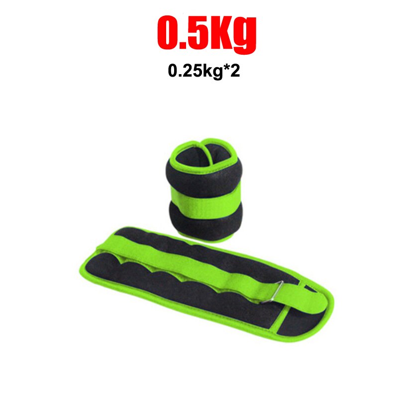 2 PCS Adjustable Leg Ankle Wrist Sand Bag Weights Training Sandbag Wraps Strength Fitness Equipment: Black