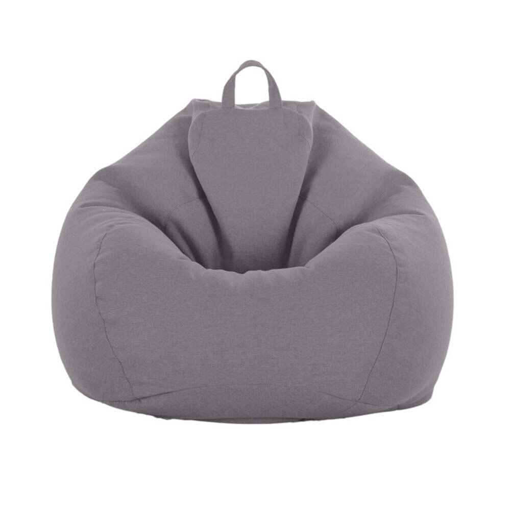 Pouf housse doux intérieur chambre paresseux transat adultes enfants Extra grande salle de jeux lavable pas de remplissage linge de rangement décor à la maison: Dark Grey 80x90cm