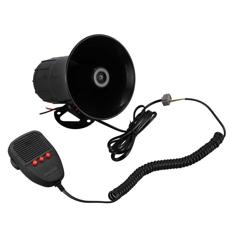 3 Tone Sound Car Recording Emergency Siren Horn Mic Emergency Amplifier Hooter Fire Alarm