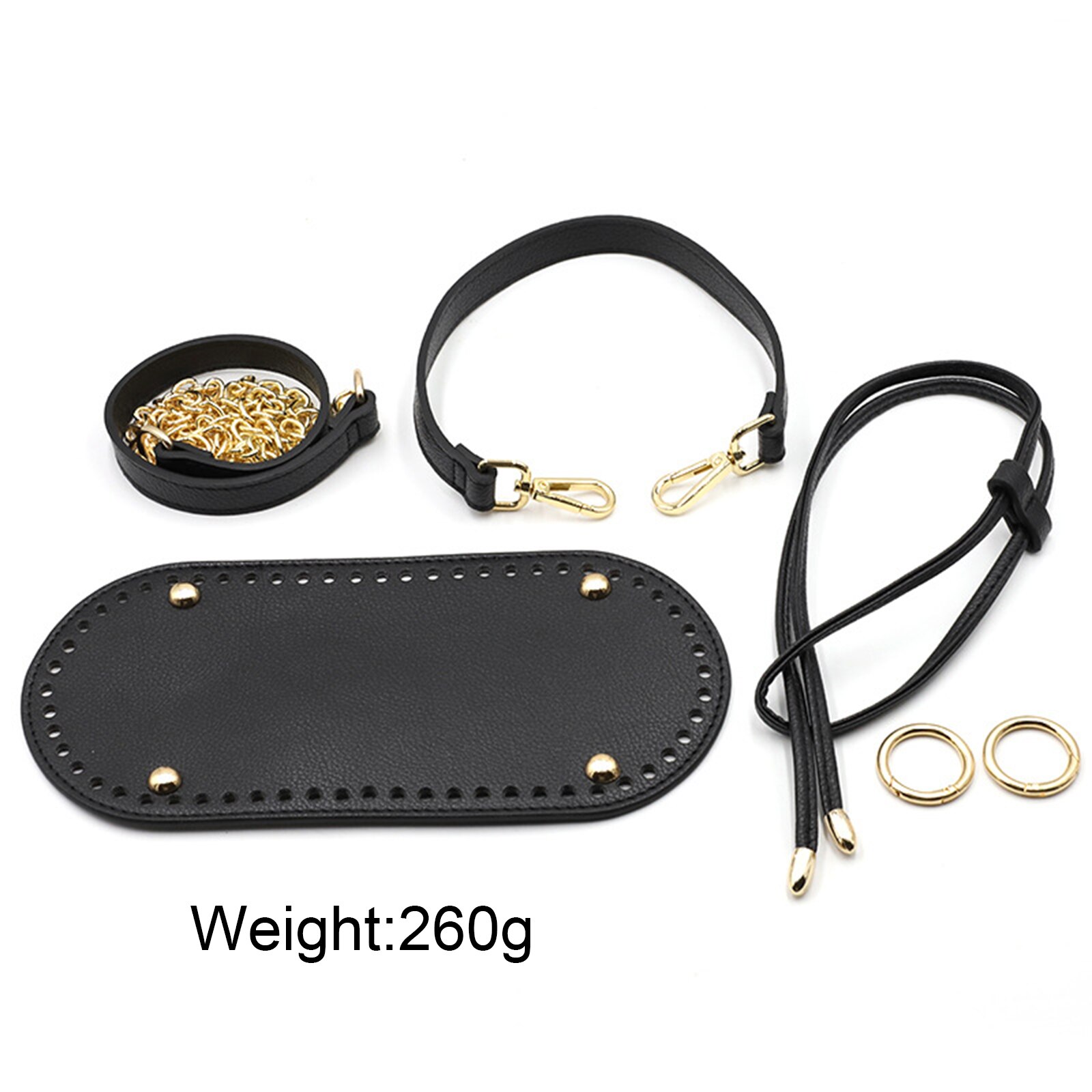 3Pcs/Set Artificial Leather Drawstring Shoulder Bag Bottom Strap Replacement for DIY Knitting Crochet Handbag Sewing Accessories