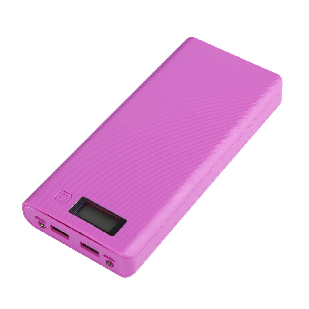 Battery Power Bank Box Battery Power Bank Shell Case 5V 2A Dual USB LCD Display Shell With 2 LED Light Indicator