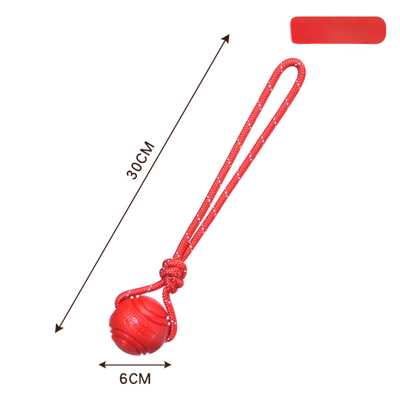 Dog Toy Ball Elastic Bite Resistant Solid Large Medium Small Dogs Boredom Buster Tpr Ball Pet Training Pet Toy Bite: black