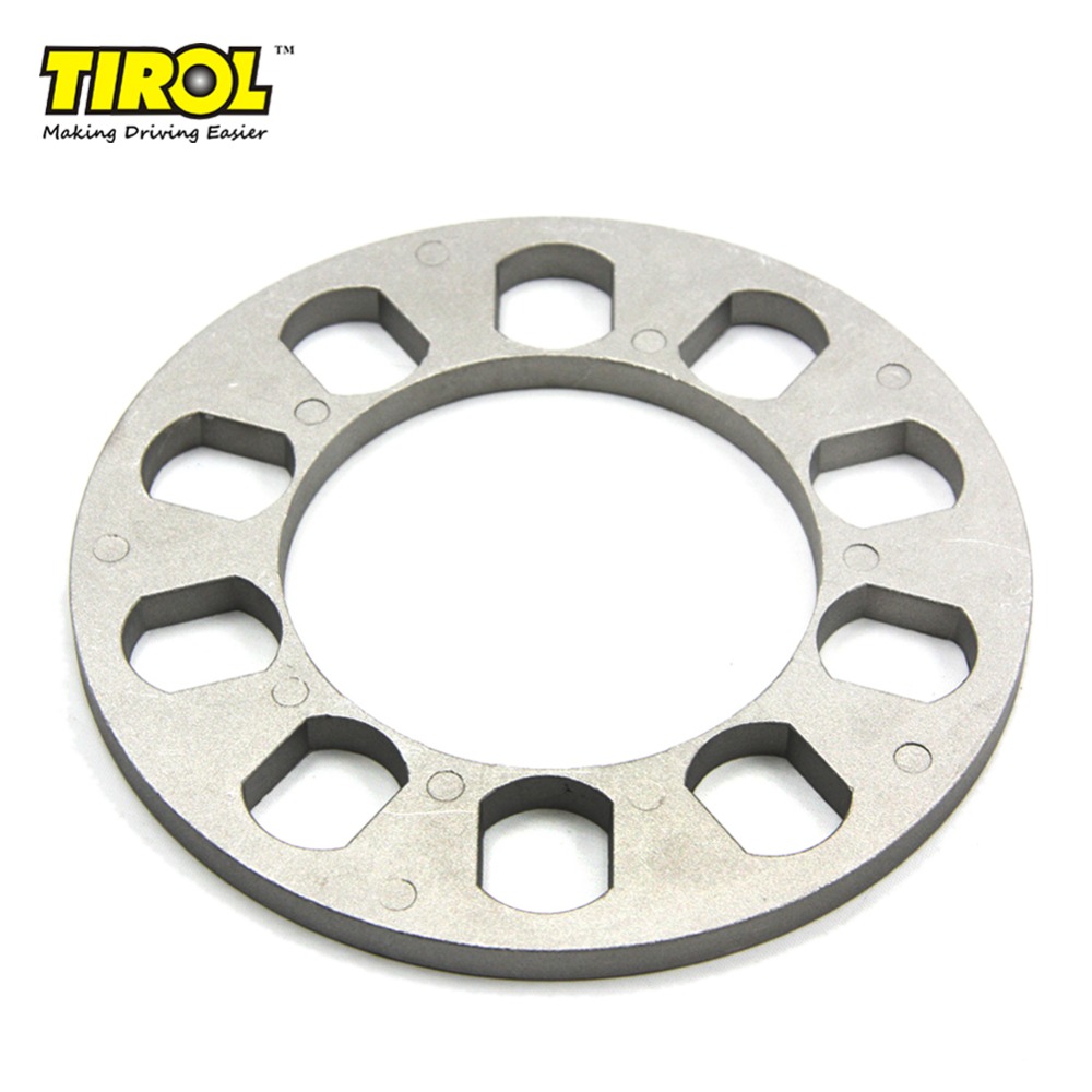 TIROL T12849b Universal Wheel Spacer 5 hole 8mm thick Aluminum Wheel adapter fit 5 lug 5X114.3 5X120 5X120.7 5X127