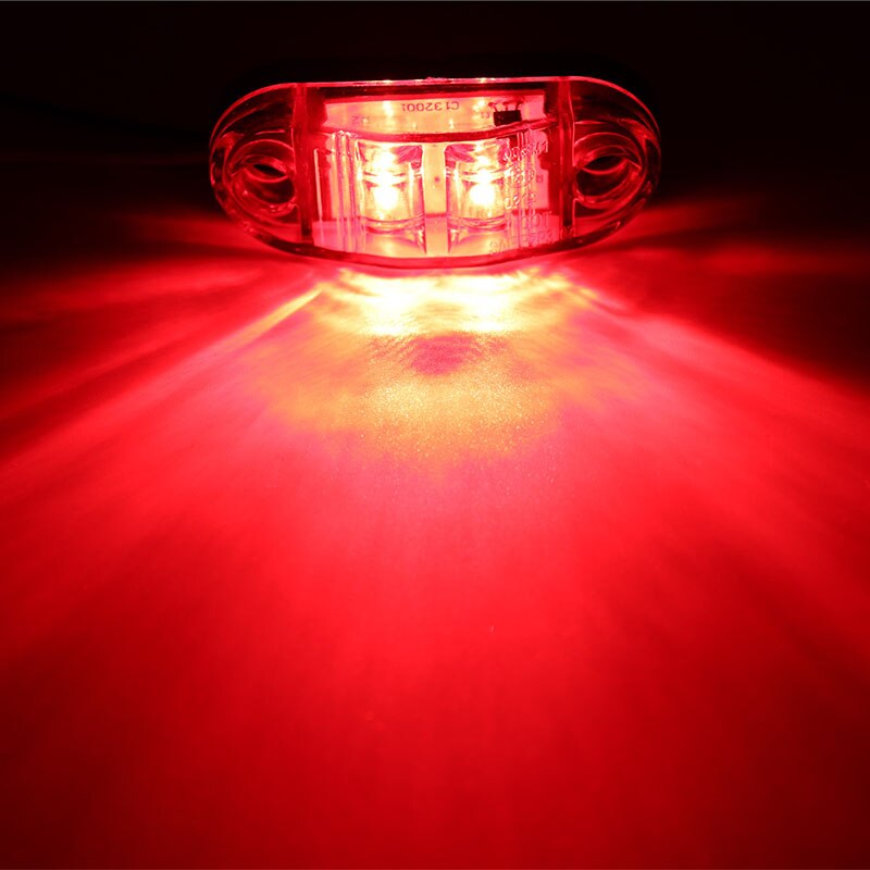 10pcs 12V 24V LED Side Marker Lights trailer External Lights Car Auto Truck Lorry camion Red Lamps accessories caravan