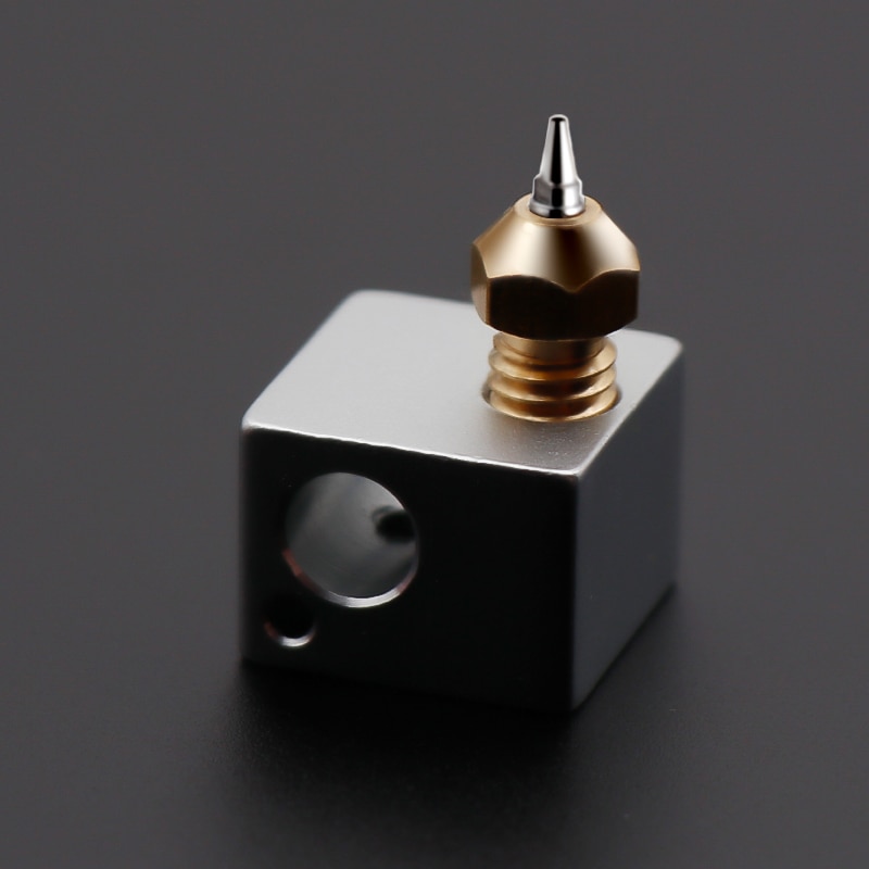 2pcs 3d printer Nozzle E3D V6 V5 Brass Nozzle M6 threaded 0.2 0.3 0.4 0.5mm Removable Stainless Steel Tips for 1.75mm filamne