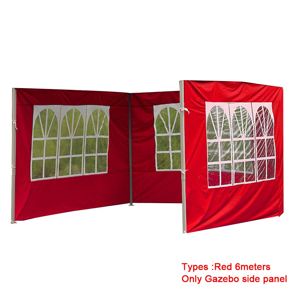 Panneau latéral réutilisable de Gazebo pliant la tente extérieure imperméable coupe-vent imperméable de tissu d'oxford de paroi latérale d'accessoires durables portatifs: Red 6meters 2