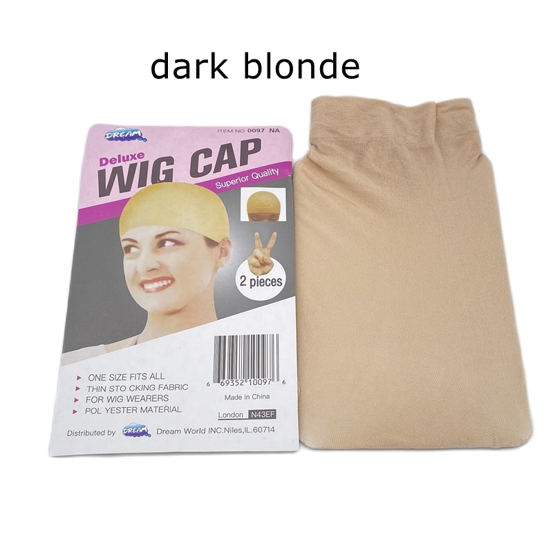 20 Stuks Beige Pruik Cap Polyester Haarnetje Haar Mesh Pruik Weven Cap Rekbare Elastische Haarnet 2 Stuks/pak 5 Kleur: 20 pcs dark blonde