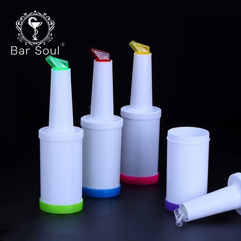 Bar Soul Plastic Juice Bottle 1L Food Grade Plastic Material Bartender Tools Bar Tools