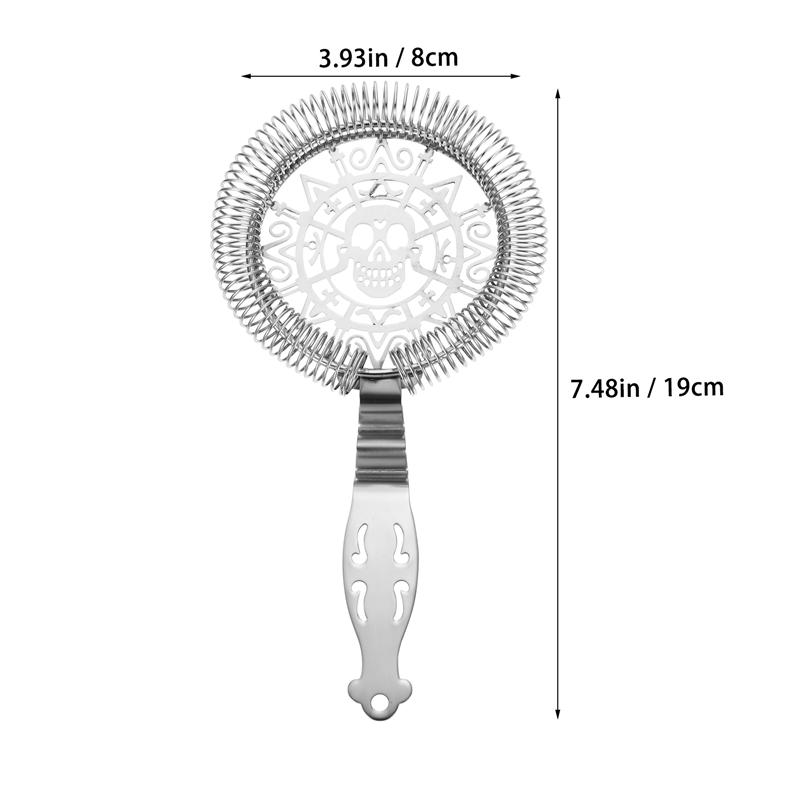 1pc Stainless Steel Cocktail Strainer Ice Strainer for Bartenders