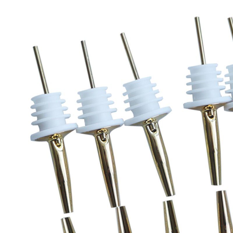 Shenhong måke 10 stykker rustfritt stål fri flyt vin helvete klassiske flaske skjenkere konisk oljetut brennevin propp