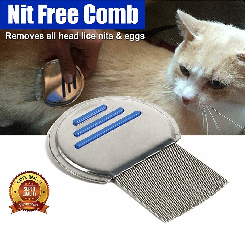 1PC Lice Comb Nit Free Kids Hair Rid Headlice Stainless Steel Super Density Teeth Remove Nits Comb Hair Tool Pet Adults Children