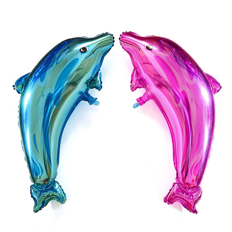 Folie ballonger 1pc søte dyr delfin hai marine tema bursdagsfest dekorasjoner baby bad barn barns dag leker
