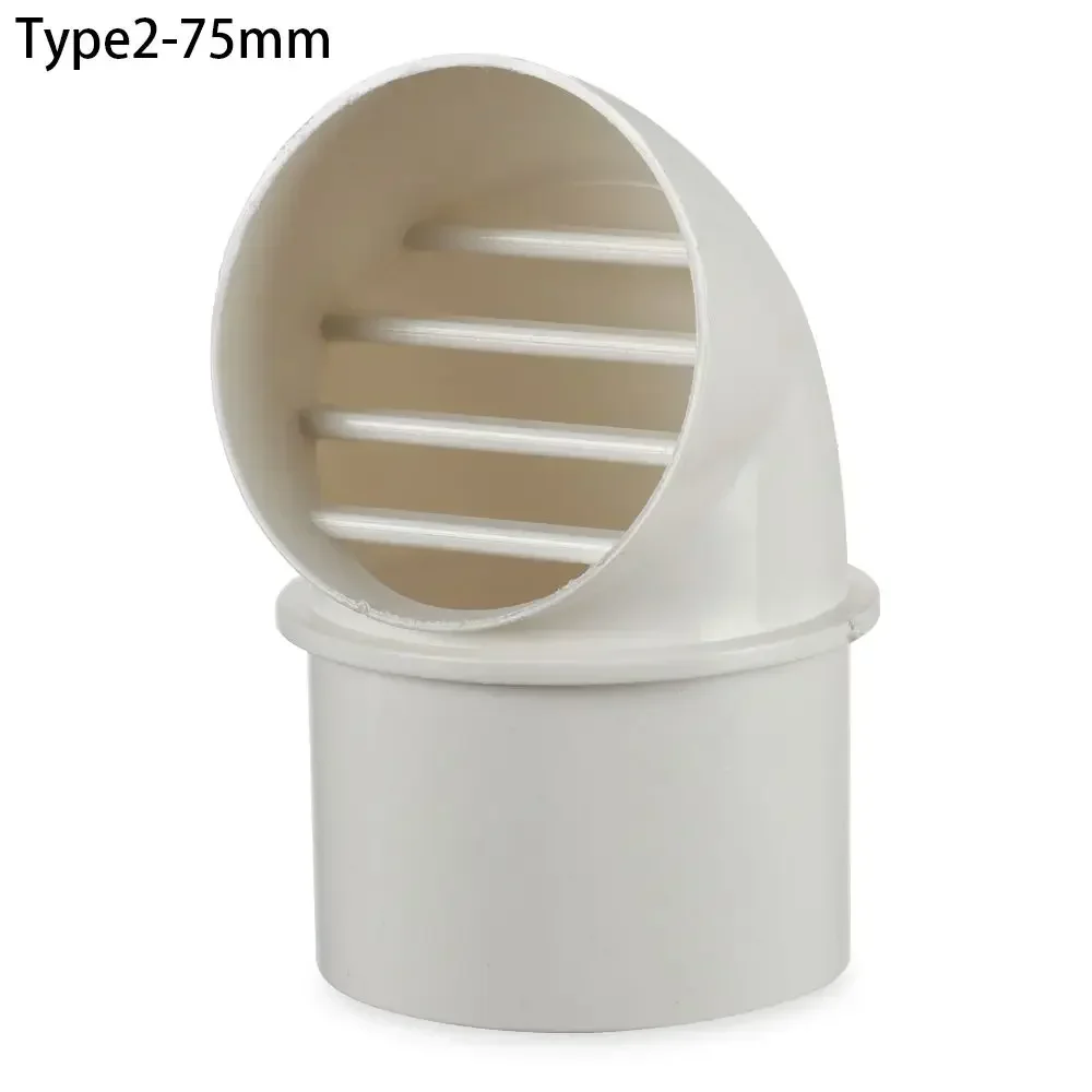PVC Ventilation Exhaust Grille round Wall Ceiling Air Vent Grille Ducting Cover Outlet Heating Cooling Waterproof Vent Cap: GRAY