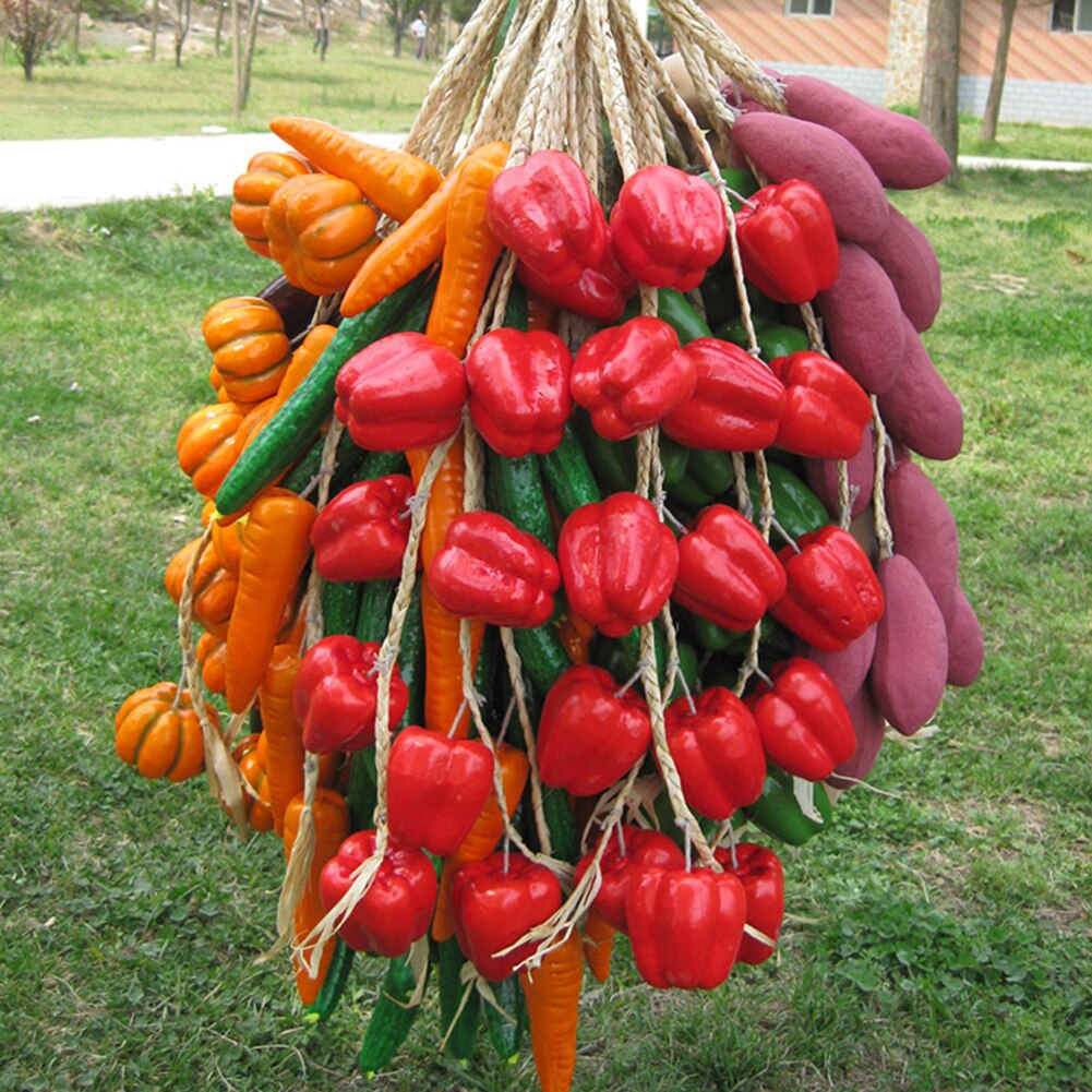 Kunstmatige Fruit Schuim Groente Maïs Peper Knoflook Opknoping Photo Prop Home Decor