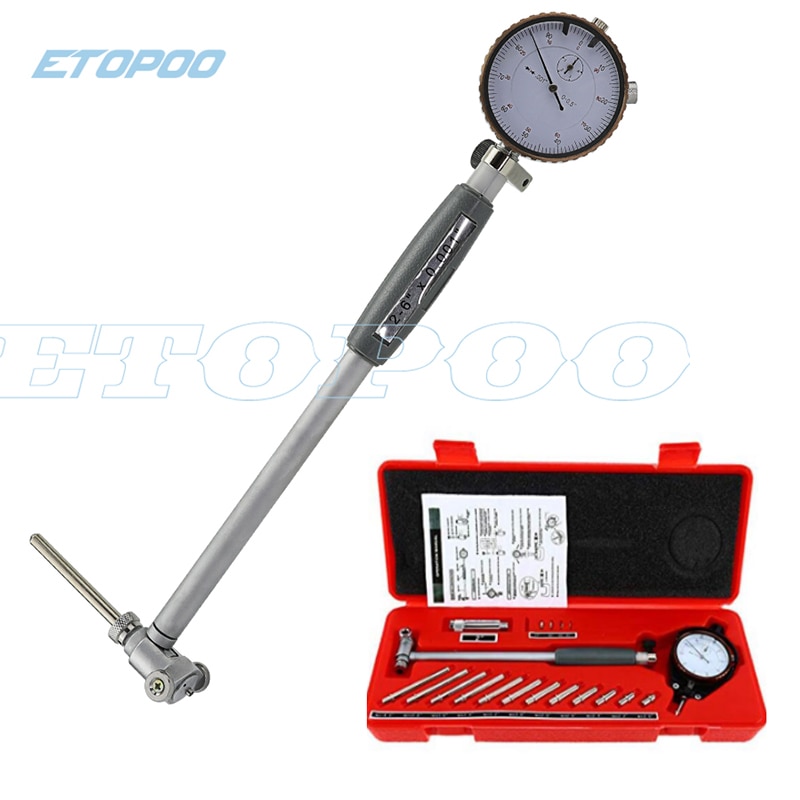 Dial Indicator Bore Gage 0.001" Gauge (2"-6" range) Deep Engine Hole Cylinder Measurement Gage Cylinder 50-160mm 0.01mm gauge