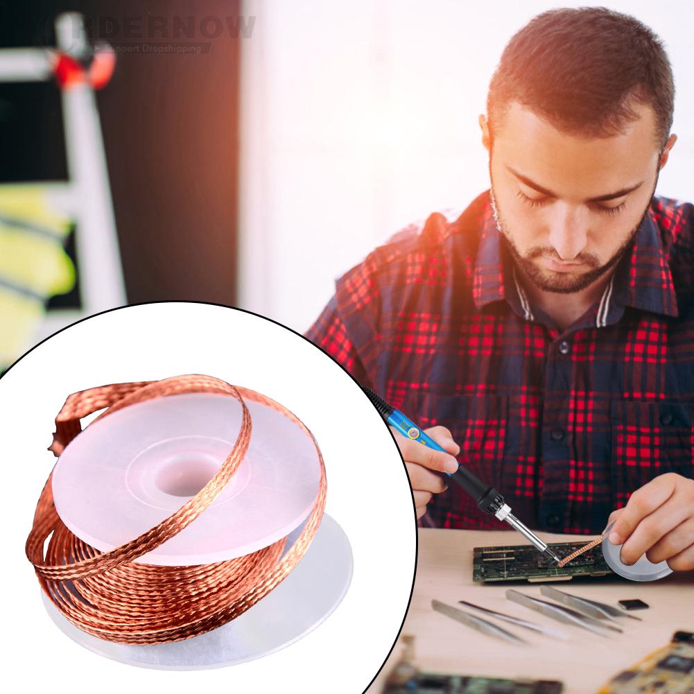 Desoldering Braid Wire Welding Solder 1.5mm 2mm 2.5mm 3mm 3.5mm Width Remover Wick Wire Lead Cord for Soldering