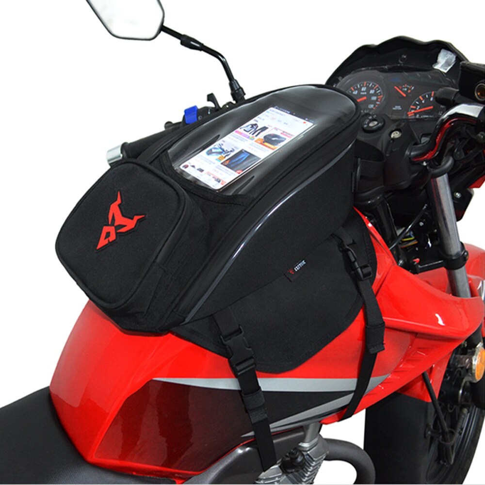 Moto centric vandtæt motorcykel tanktaske navigation telefontaske magnetisk moto olie brændstoftanktaske skærm motorcykeltaske sort