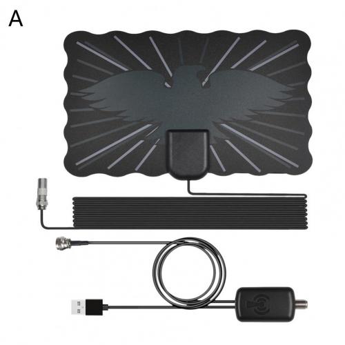 TV Antenna Black Digital Antenna 4K Easy Setup Durable 2000 Miles Universal Indoor TV Antenna:  A