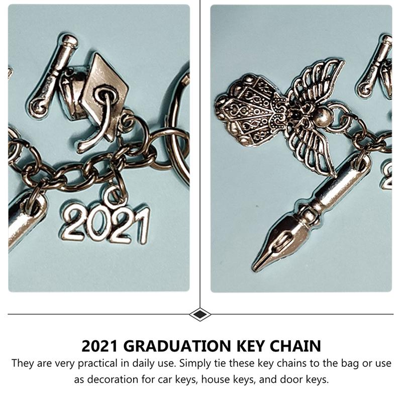 2Pcs Graduation Thema Sleutelhangers Key Hangers (Assorti Kleur)