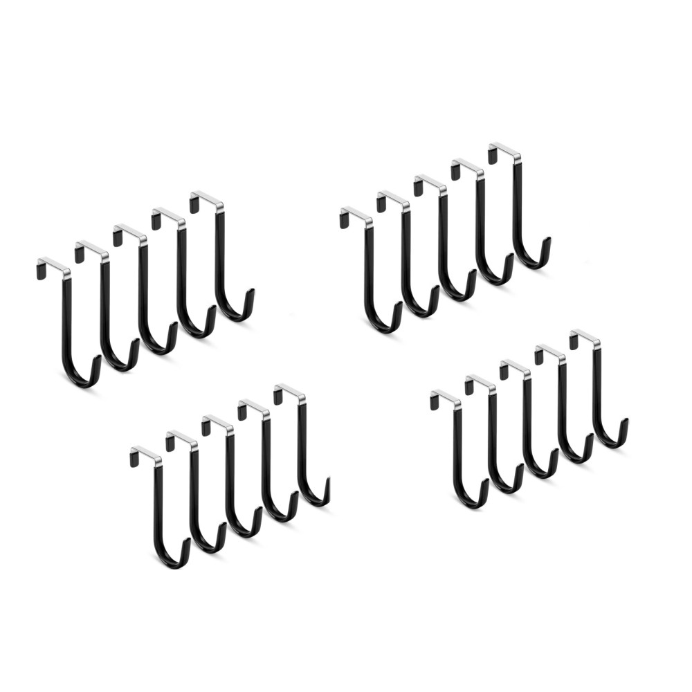 Deurhangers Haken met rubberen organizerhaken voor woonkamer, badkamer, slaapkamer, keuken Hangende kleding, handdoeken, hoeden, jassen: Bordeaux