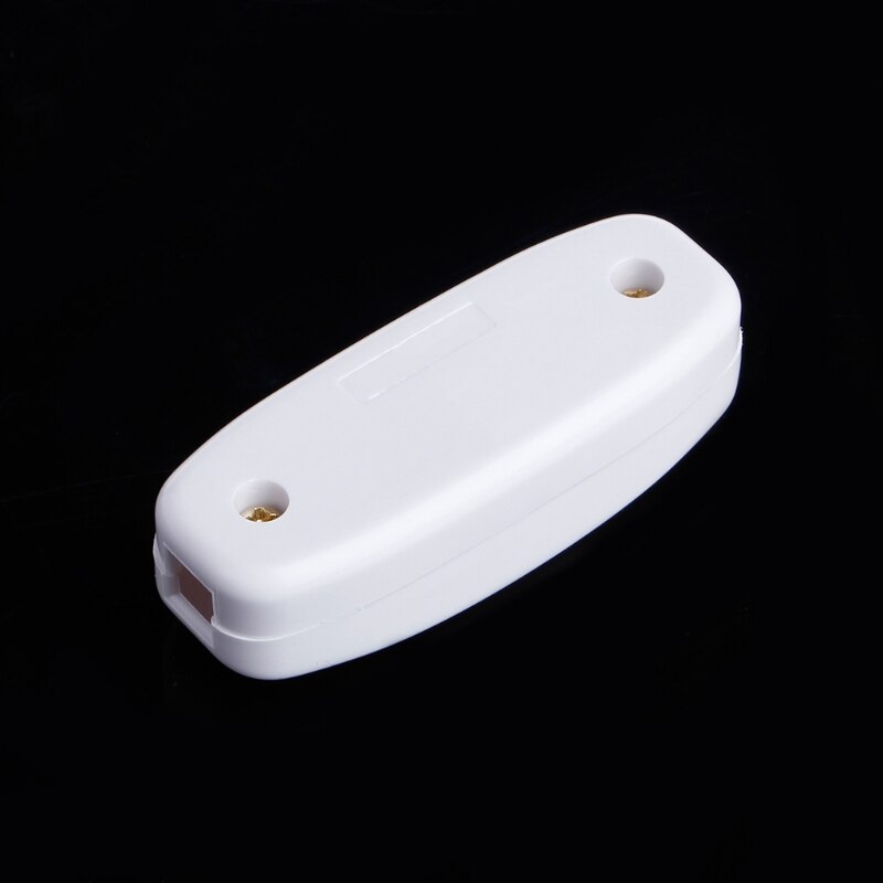 Compact White Plastic In-line Cord Light Lamp Switch 10A 250V with LED Indicator