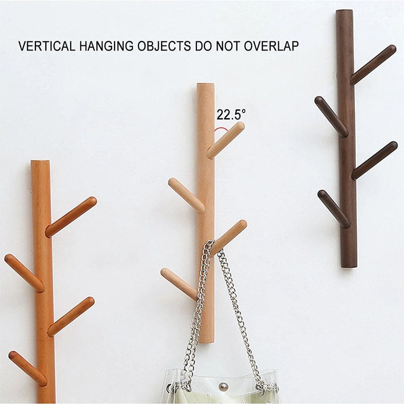 Handcraft Tree Branch Coat Hanger Wood Coat Rack W... – Grandado