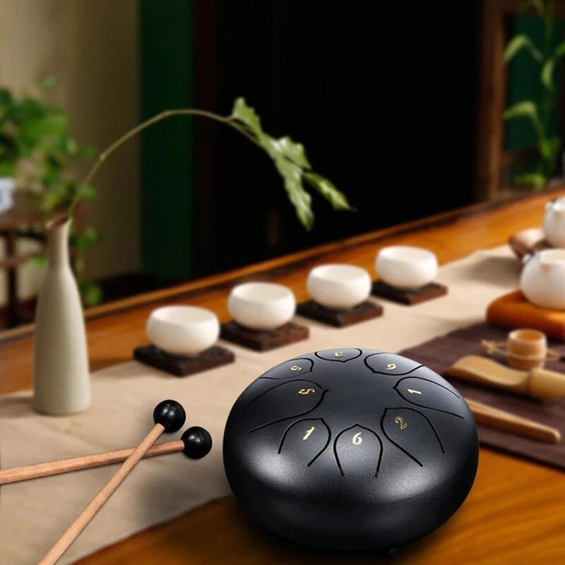 Natur Stahl Trommel Kit Zunge Trommel 6 Zoll 8 Tune Stahl Hand Pan Trommel Tank Trommel Percussion Instrumente handpan