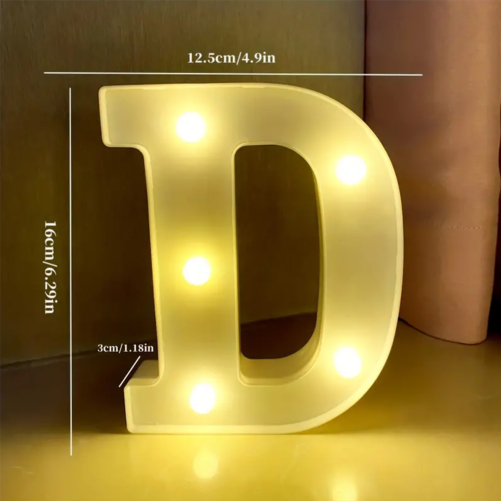 1pc Decorative Letter Led Light Emitting Decoration Battery Night Light Used For Family Weddings Birthdays Parties Letter Lights