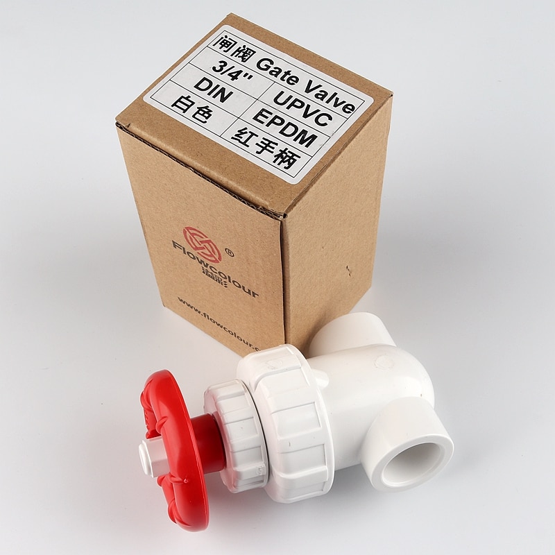 I.D. 20~63mm PVC Pipe Gate Valve Precision Flow Control Sluice Switch Garden Irrigation Aquarium Fish Tank Joint