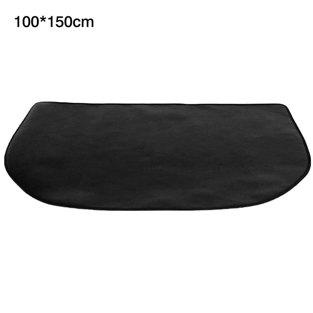 Tulenkestävä matto grilli matto lasikuitu silikonimatto puoliympyrän muotoinen palonestoaine matto palo kuoppa matto ulkona bbq työkalu: 100x 150cm