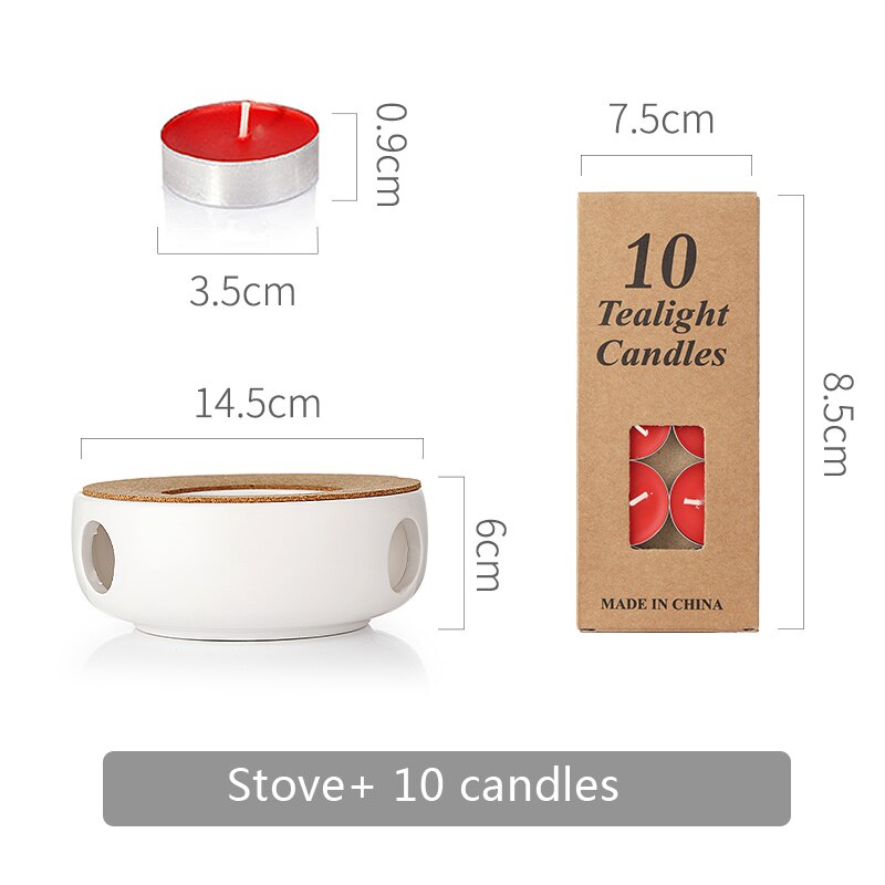 Glass Teapot Infuser Cups Set Good Clear Borosilicate Stovetop Safe Kettle Blooming and Loose Leaf Tea Pots Oneisall: candle stove set