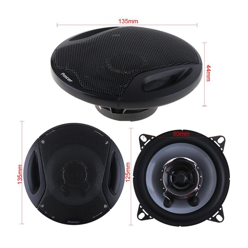 Universal 12V 120 Speaker Audio Acoustic Loudspeaker 4 High Efficiency Cars Speakers