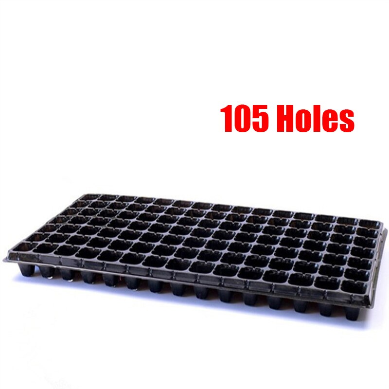 200 Holes Plastic Seedling Starter Trays Plant Flower Pots Nursery Grow Box Tray Plug Planting Planter Container: 105 Holes